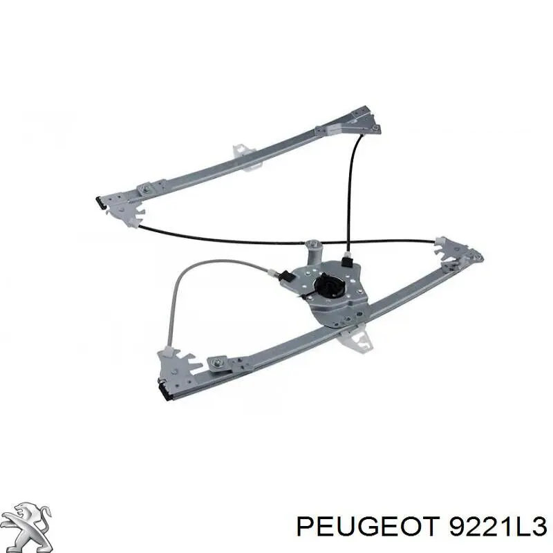 Купити 9221L3 Peugeot/Citroen Механізм стеклопідйомника водійських дверей