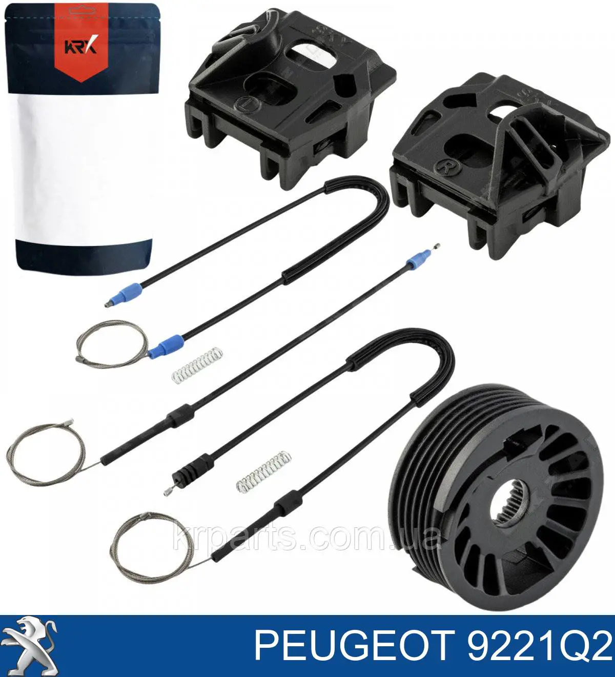 Купити 9221Q2 Peugeot/Citroen Механізм стеклопідйомника водійських дверей