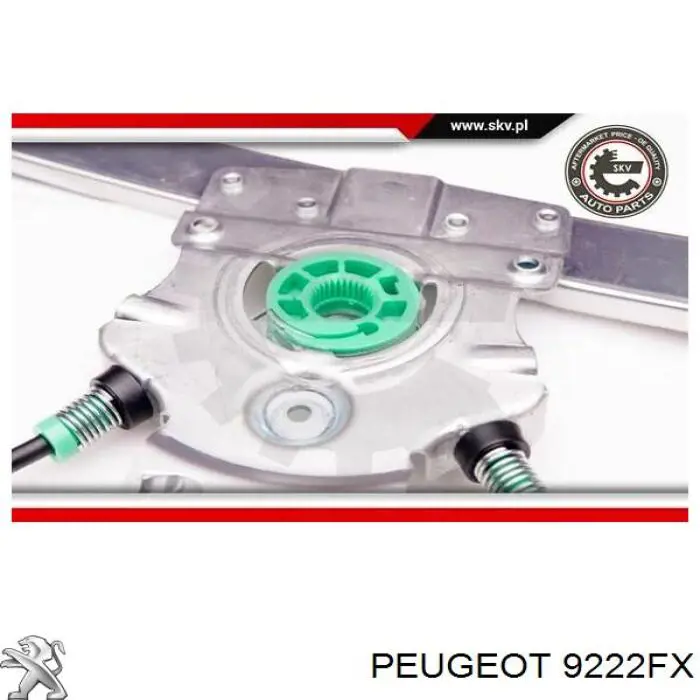 9222FX Peugeot/Citroen механізм склопідіймача двері передньої, правої