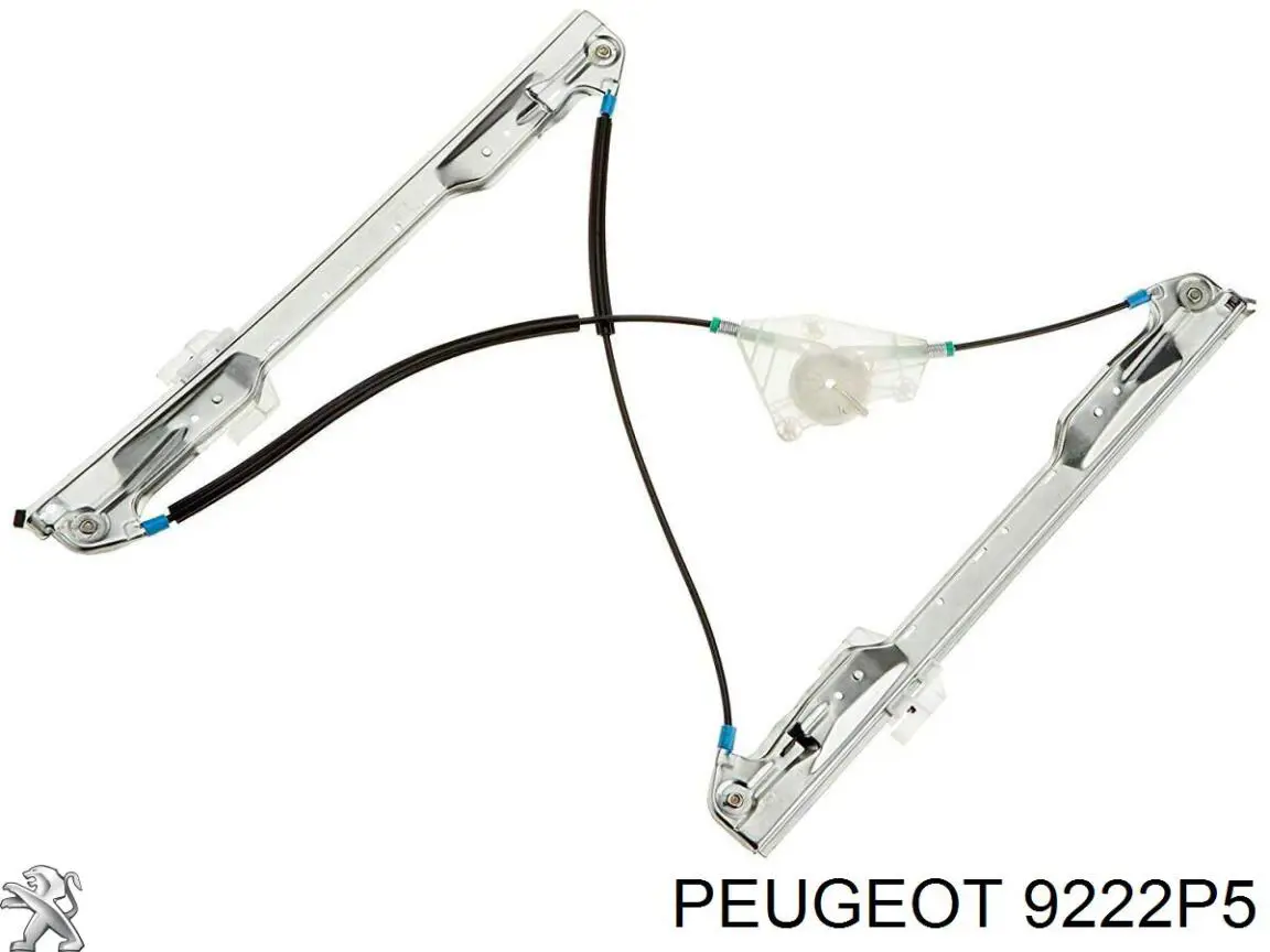9222P5 Peugeot/Citroen Механізм склопідіймача дверей передніх, правих