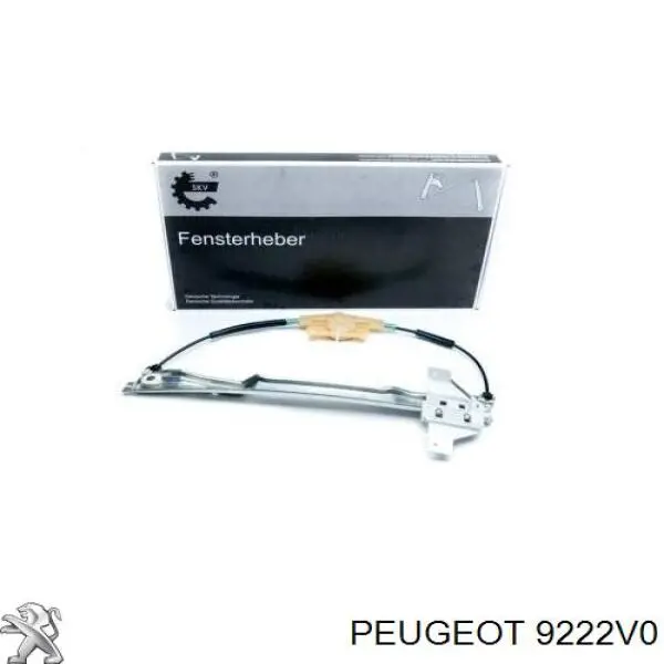 9222V0 Peugeot/Citroen Механізм склопідіймача дверей передніх, правих