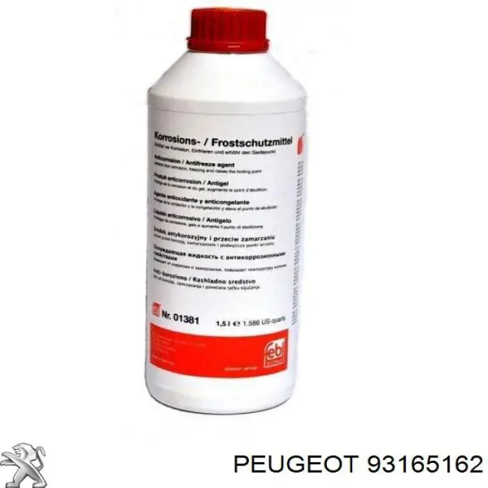 Купити 93165162 Peugeot/Citroen Охолоджуюча рідина для двигунів