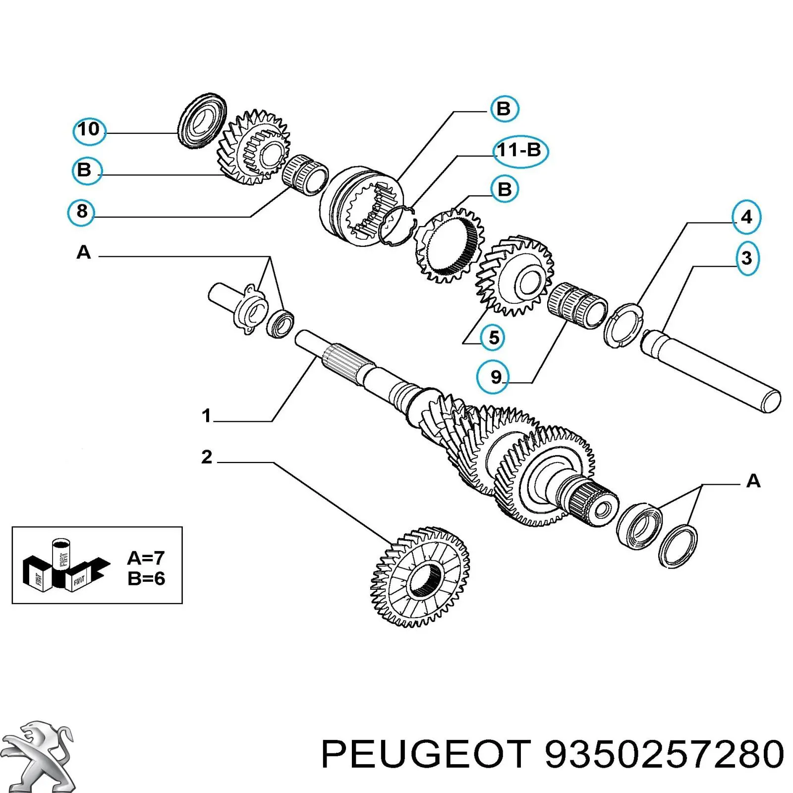 Шестерня розподільчого вала Fiat/Alfa/Lancia 9350257280 ціна, від 14.22 USD