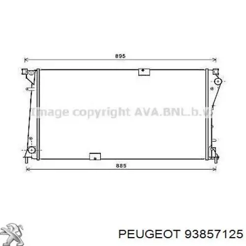 93857125 Peugeot/Citroen Радіатор охолодження двигуна