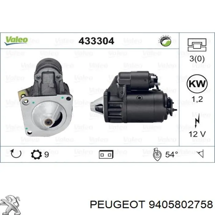 Стартер VALEO D9E132 ціна, від 3.04 USD