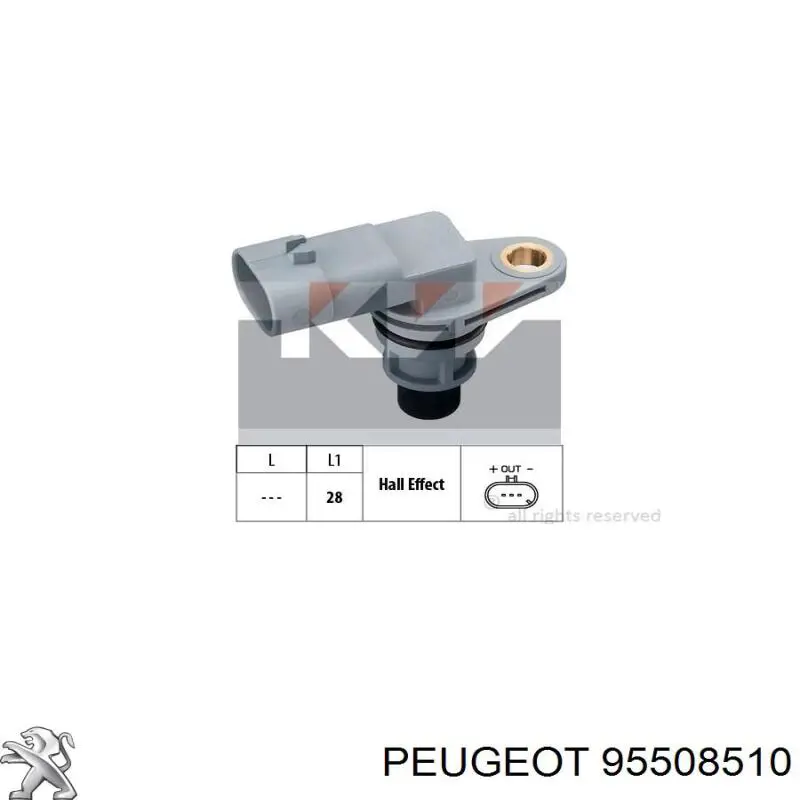 95508510 Peugeot/Citroen датчик положення розподільного