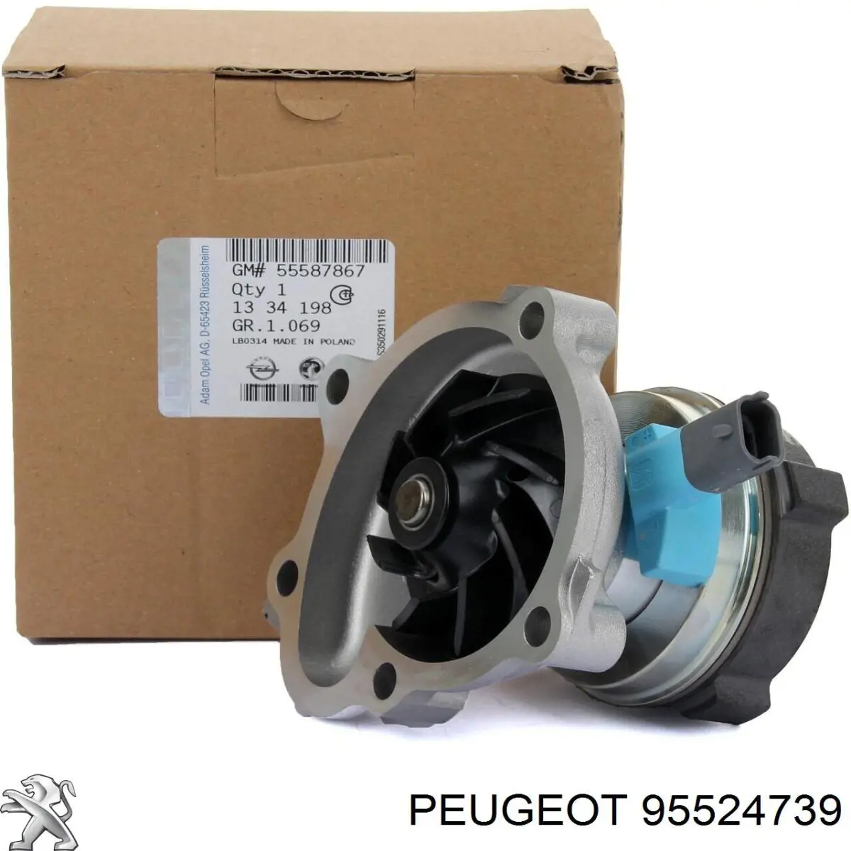 Купити 95524739 Peugeot/Citroen Насос охолоджуючої рідини