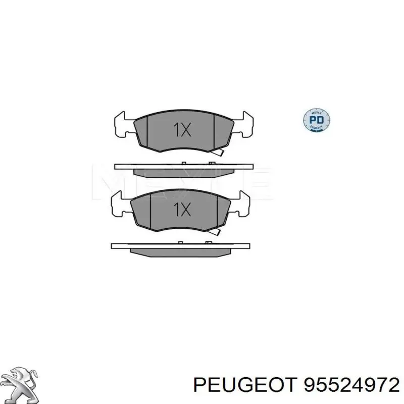 Колодки гальмівні передні, дискові 95524972 Peugeot/Citroen