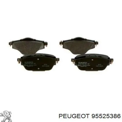 95525386 Peugeot/Citroen Колодки гальмівні задні, дискові