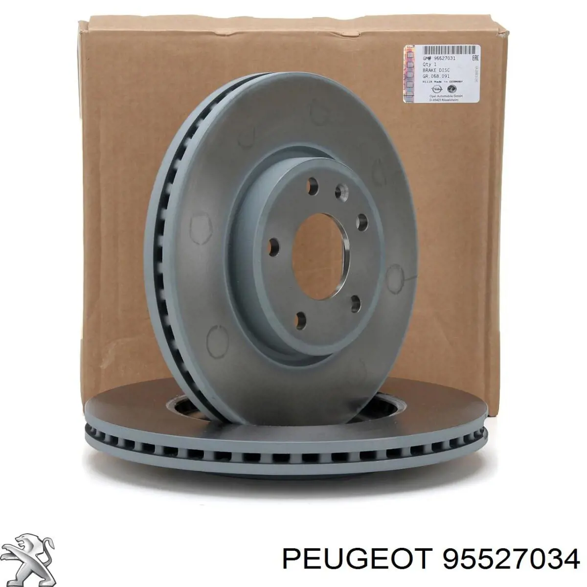 Гальмівні диски передні 95527034 Peugeot/Citroen