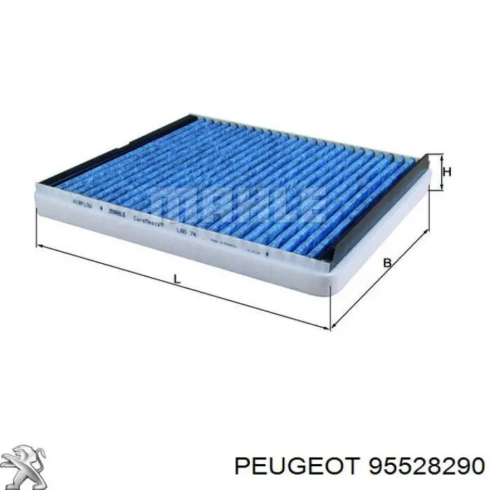 Купити 95528290 Peugeot/Citroen Фільтр салону вугільний