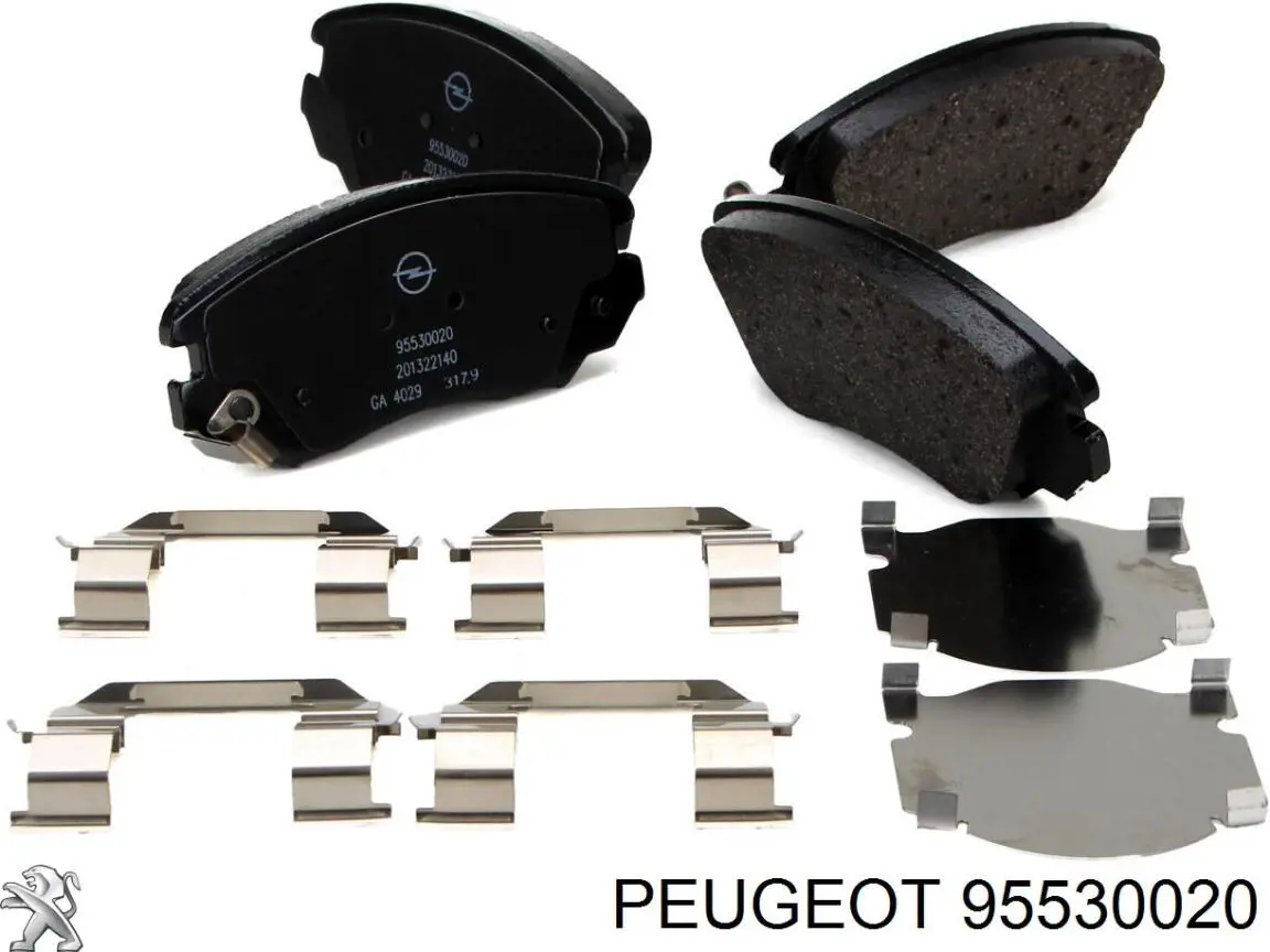 95530020 Peugeot/Citroen колодки гальмівні передні, дискові