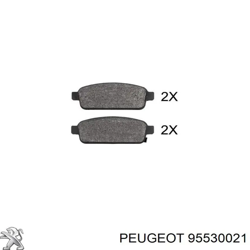 Колодки гальмові задні, дискові 95530021 Peugeot/Citroen