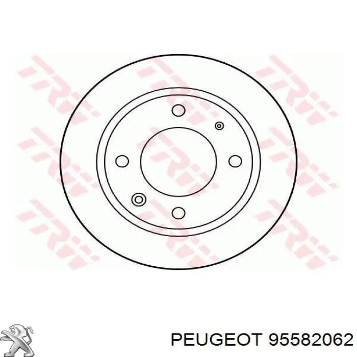 Диск гальмівний задній 95582062 Peugeot/Citroen