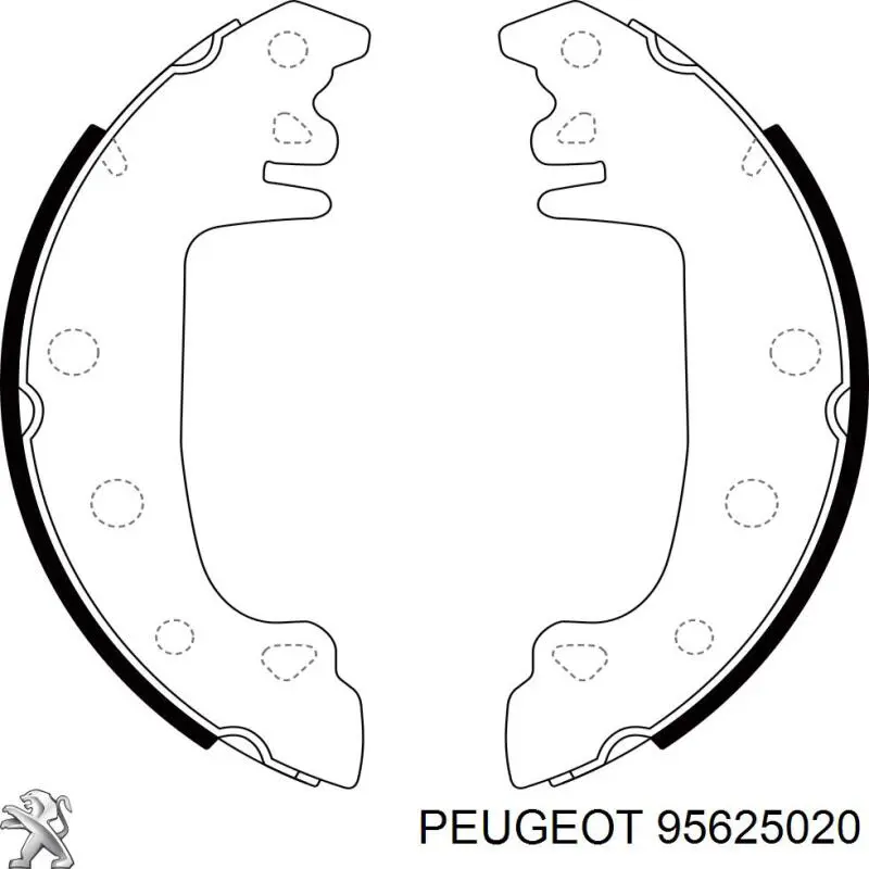 Колодки гальмові задні, барабанні 95625020 Peugeot/Citroen