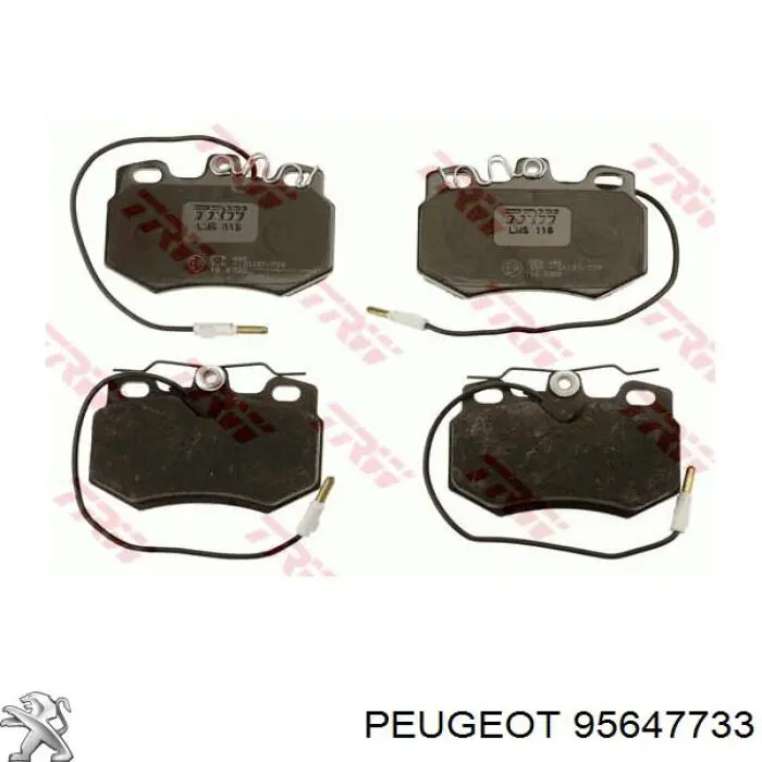 Купити 95647733 Peugeot/Citroen Колодки гальмівні передні, дискові
