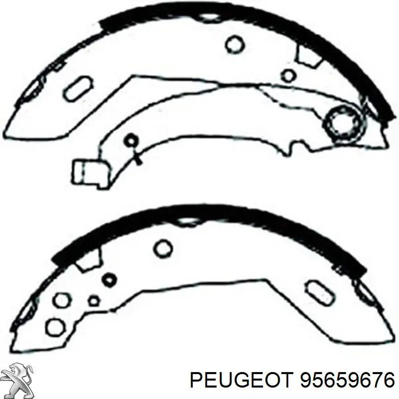 95659676 Peugeot/Citroen Колодки гальмівні задні, барабанні