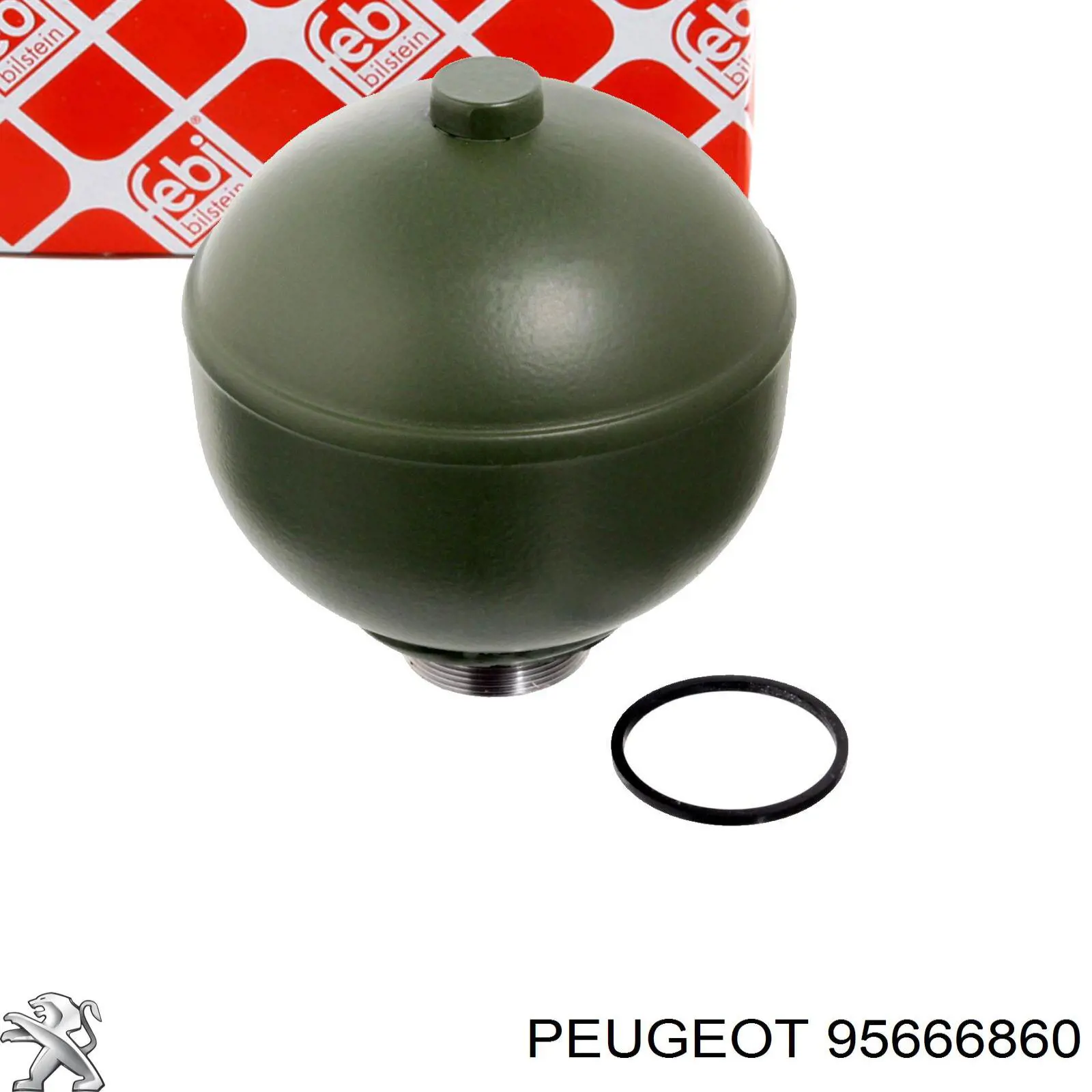 Купити 95666860 Peugeot/Citroen Гідроакумулятор системи амортизації, задній