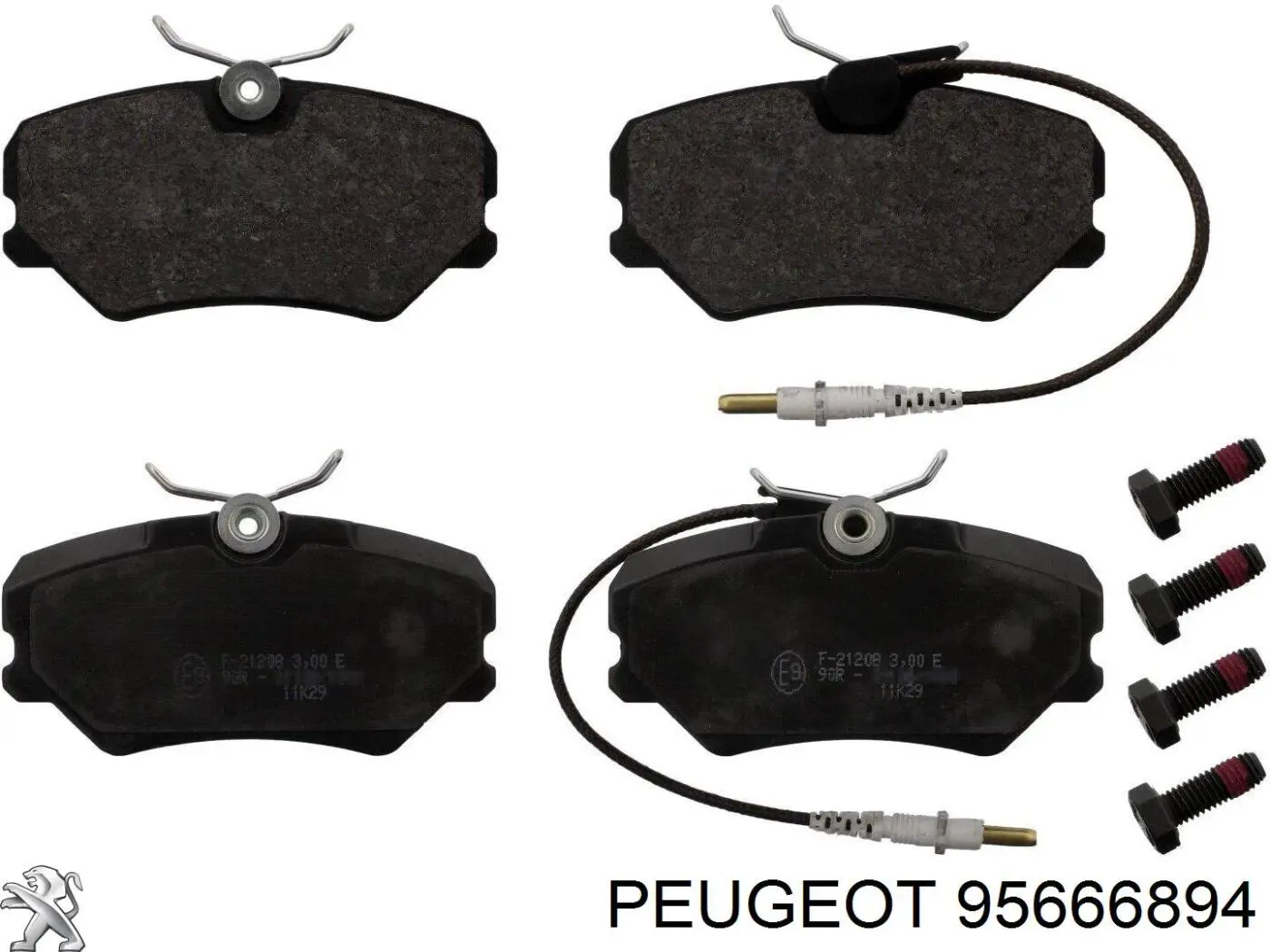 95666894 Peugeot/Citroen колодки гальмівні передні, дискові