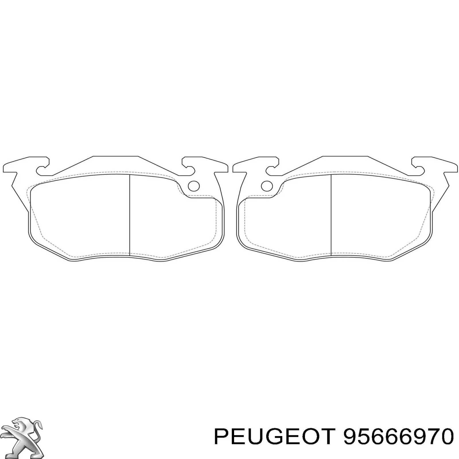 Передні тормозні колодки 95666970 Peugeot/Citroen