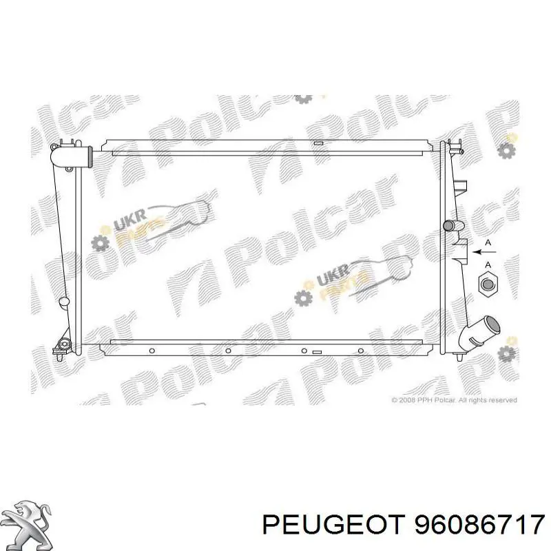Купити 96086717 Peugeot/Citroen Радіатор двигуна