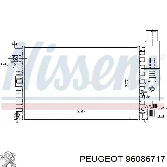 96086717 Peugeot/Citroen Радіатор охолодження двигуна