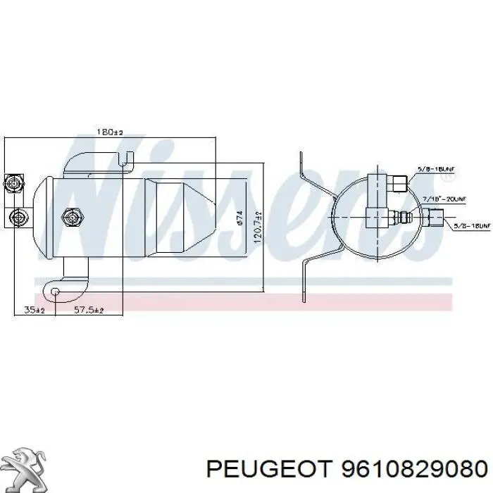 Ресивер-осушувач кондиціонера Peugeot/Citroen 9610829080 ціна, від 14.67 USD