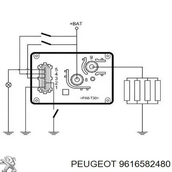 Реле управління Peugeot/Citroen 9616582480 ціна, від 46.90 USD