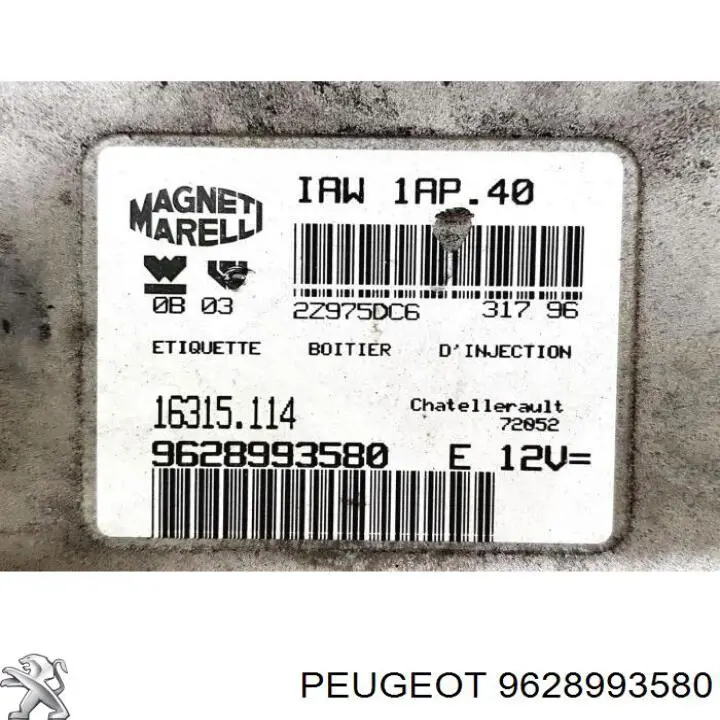 Електронний блок керування двигуном 9628993580 Peugeot/Citroen