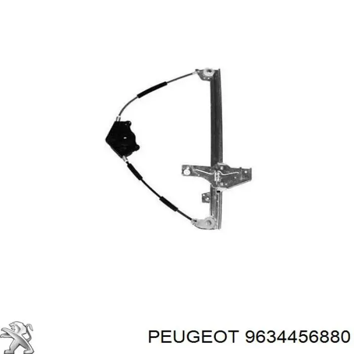 Механізм склопідіймача двері передньої, правої Peugeot/Citroen 9634456880