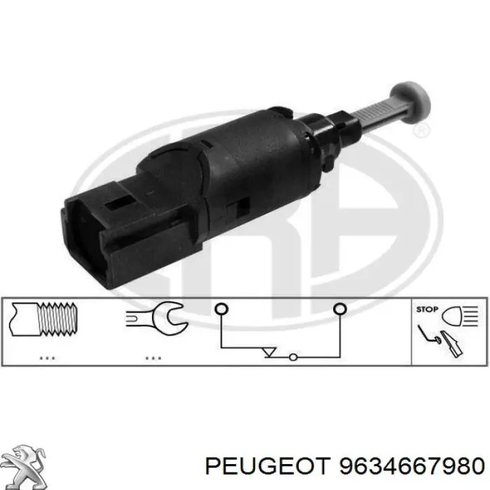 Датчик включення стопсигналу 9634667980 Peugeot/Citroen