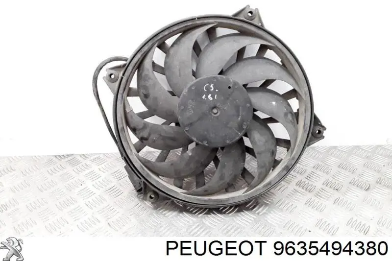 Купити 9635494380 Peugeot/Citroen Електровентилятор охолодження в зборі (двигун + крильчатка), лівий