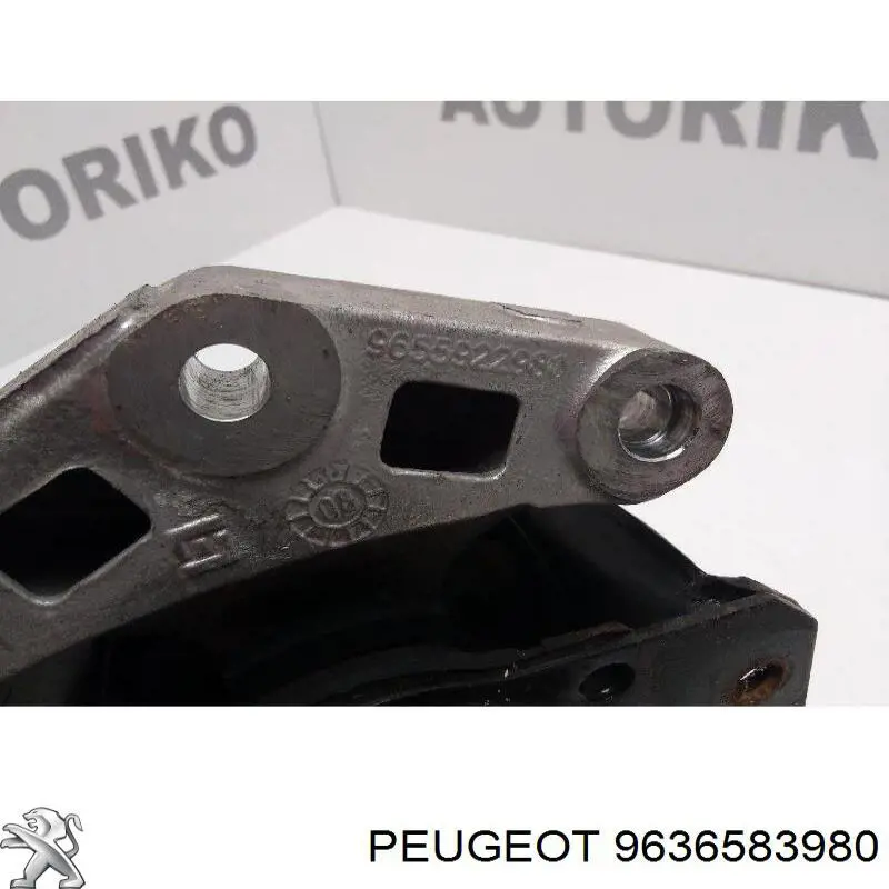 9636583980 Peugeot/Citroen Подушка (опора) двигуна, права верхня
