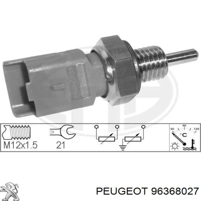 Купити 96368027 Peugeot/Citroen Датчик температури охолоджуючої рідини