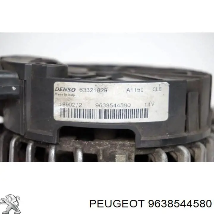 9638544580 Peugeot/Citroen генератор