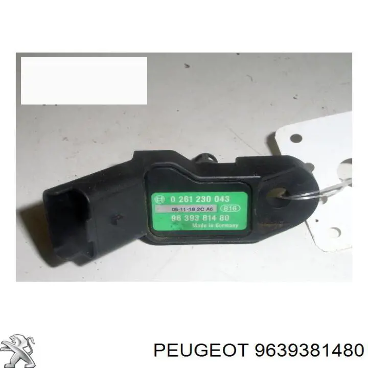 9639381480 Peugeot/Citroen датчик тиску у впускному колекторі, map