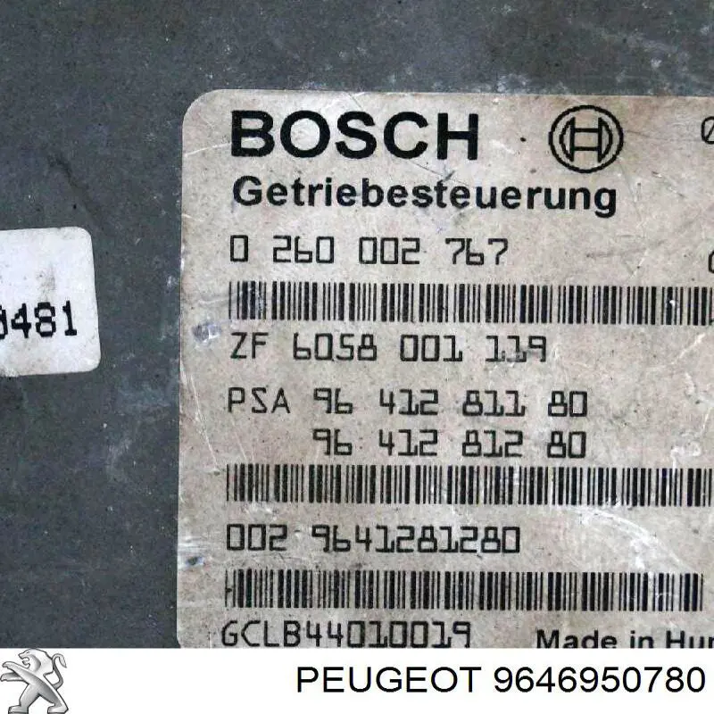  Peugeot/Citroen 9646950780 ціна, від 56.50 USD