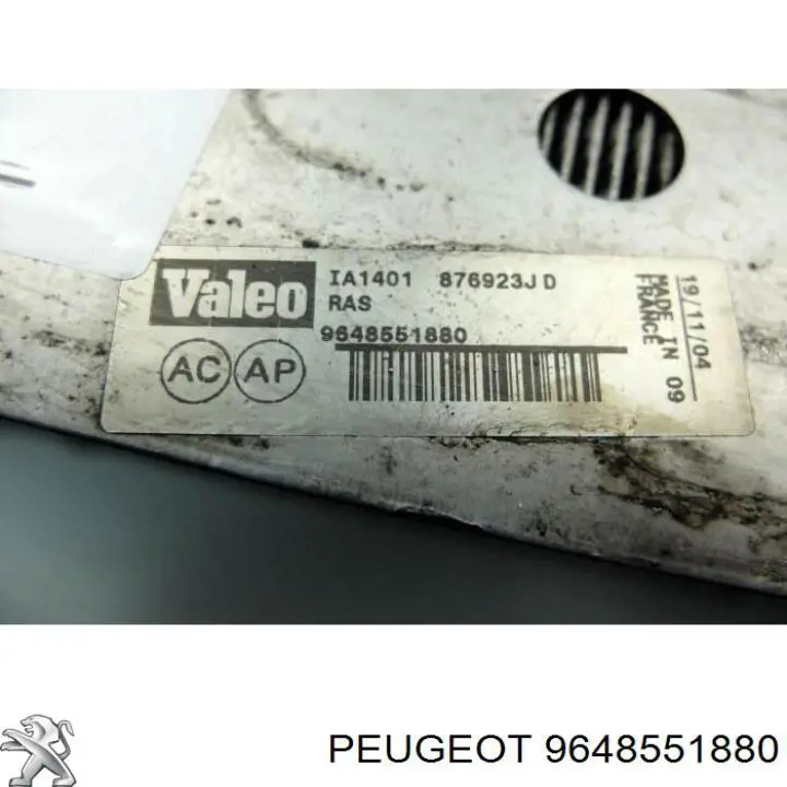 Купити 9648551880 Peugeot/Citroen Радіатор интеркуллера