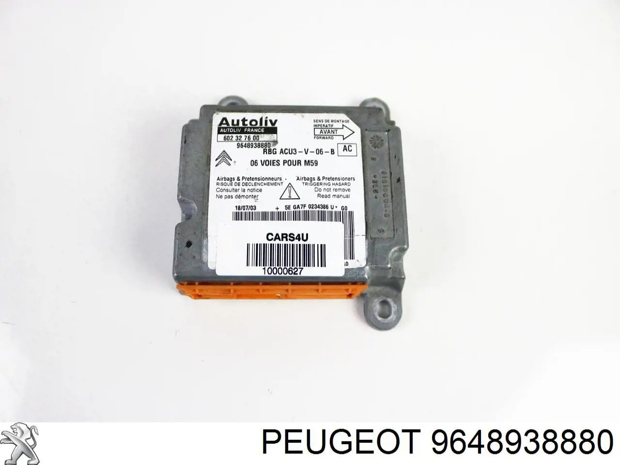 9648938880 Peugeot/Citroen Модуль-процесор управління подушки безпеки
