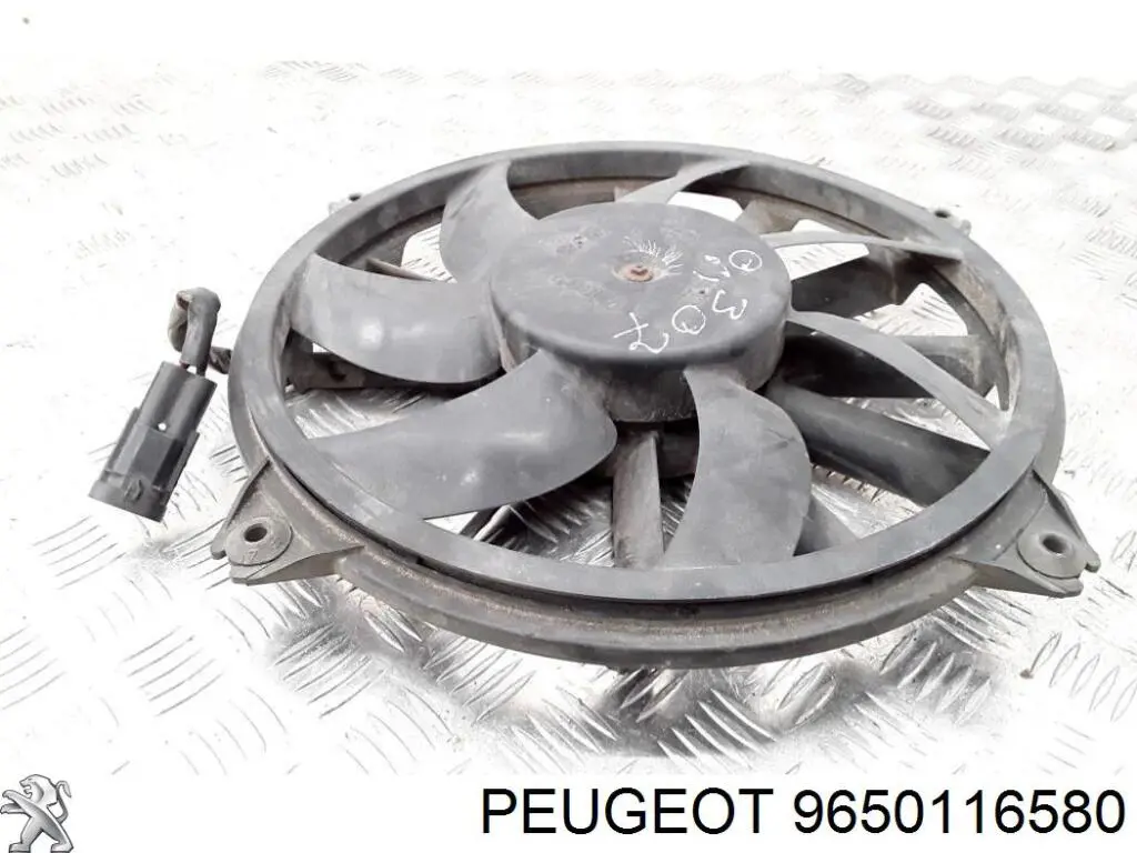 Купити 9650116580 Peugeot/Citroen Електровентилятор охолодження в зборі (двигун + крильчатка)