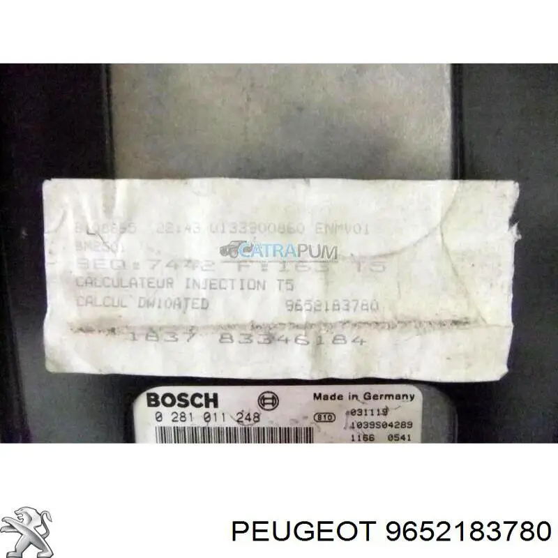  Peugeot/Citroen 9652183780 ціна, від 29.29 USD