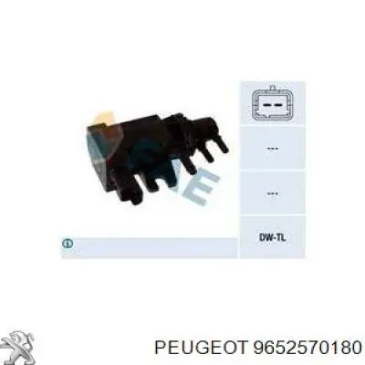 Клапан перетворювач тиску наддуву (соленоїд) 9652570180 Peugeot/Citroen