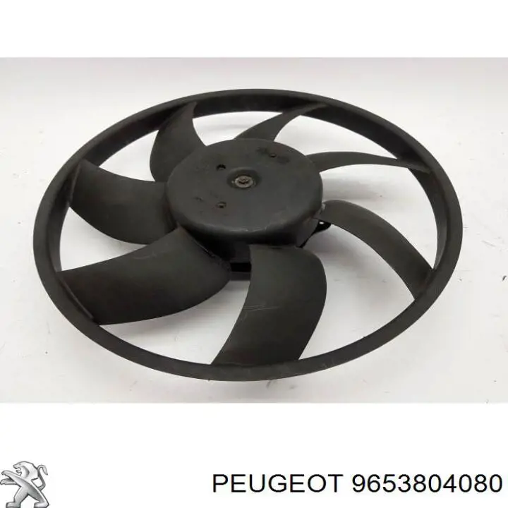 9653804080 Peugeot/Citroen дифузор радіатора охолодження, в зборі з двигуном і крильчаткою