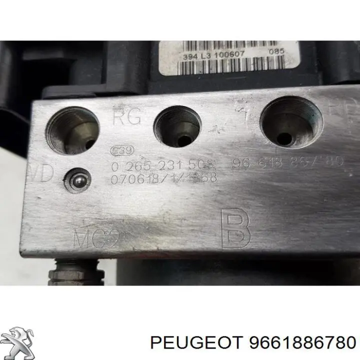 9661886780 Peugeot/Citroen Блок управління АБС (ABS)