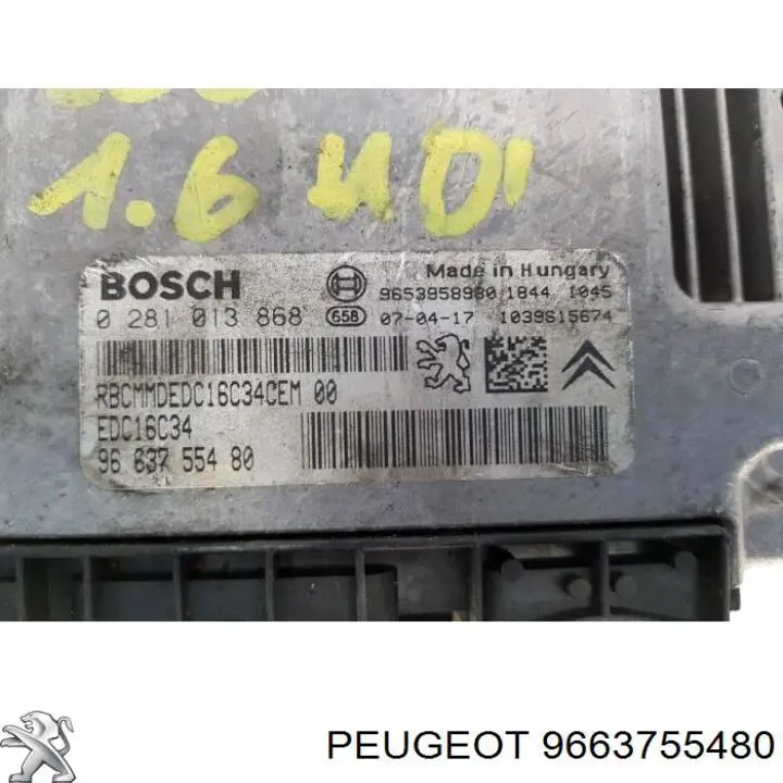 ЕБУ Peugeot/Citroen 9663755480 ціна, від 34.42 USD