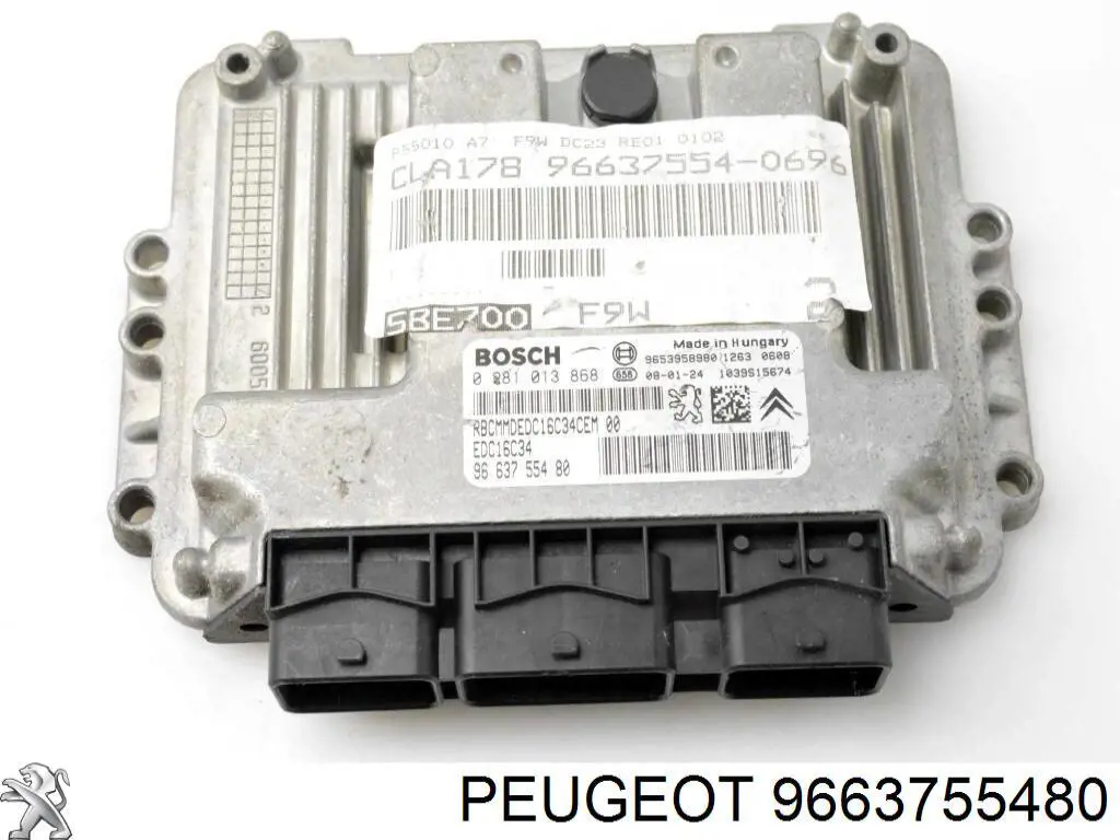 Електронний блок керування двигуном 9663755480 Peugeot/Citroen