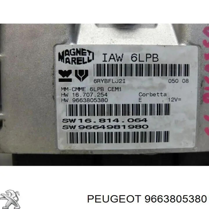  Peugeot/Citroen 9663805380 ціна, від 136.85 USD