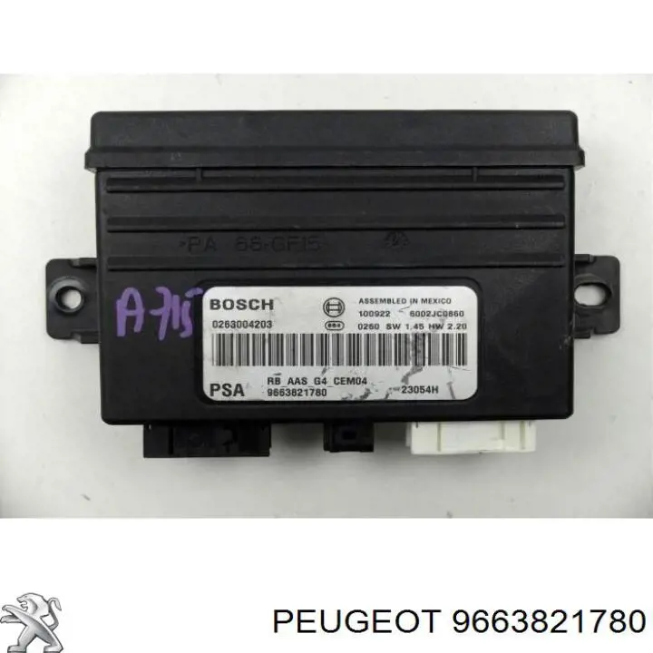  Peugeot/Citroen 9663821780 ціна, від 24.13 USD