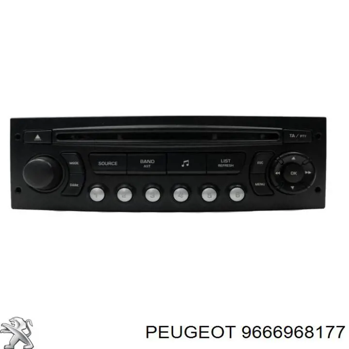 Магнітола (радіо AM/FM) Peugeot/Citroen 96669681XT ціна, від 17.44 USD