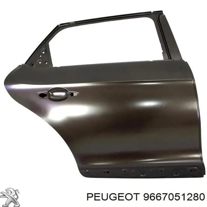 Двері задні, праві 9667051280 Peugeot/Citroen